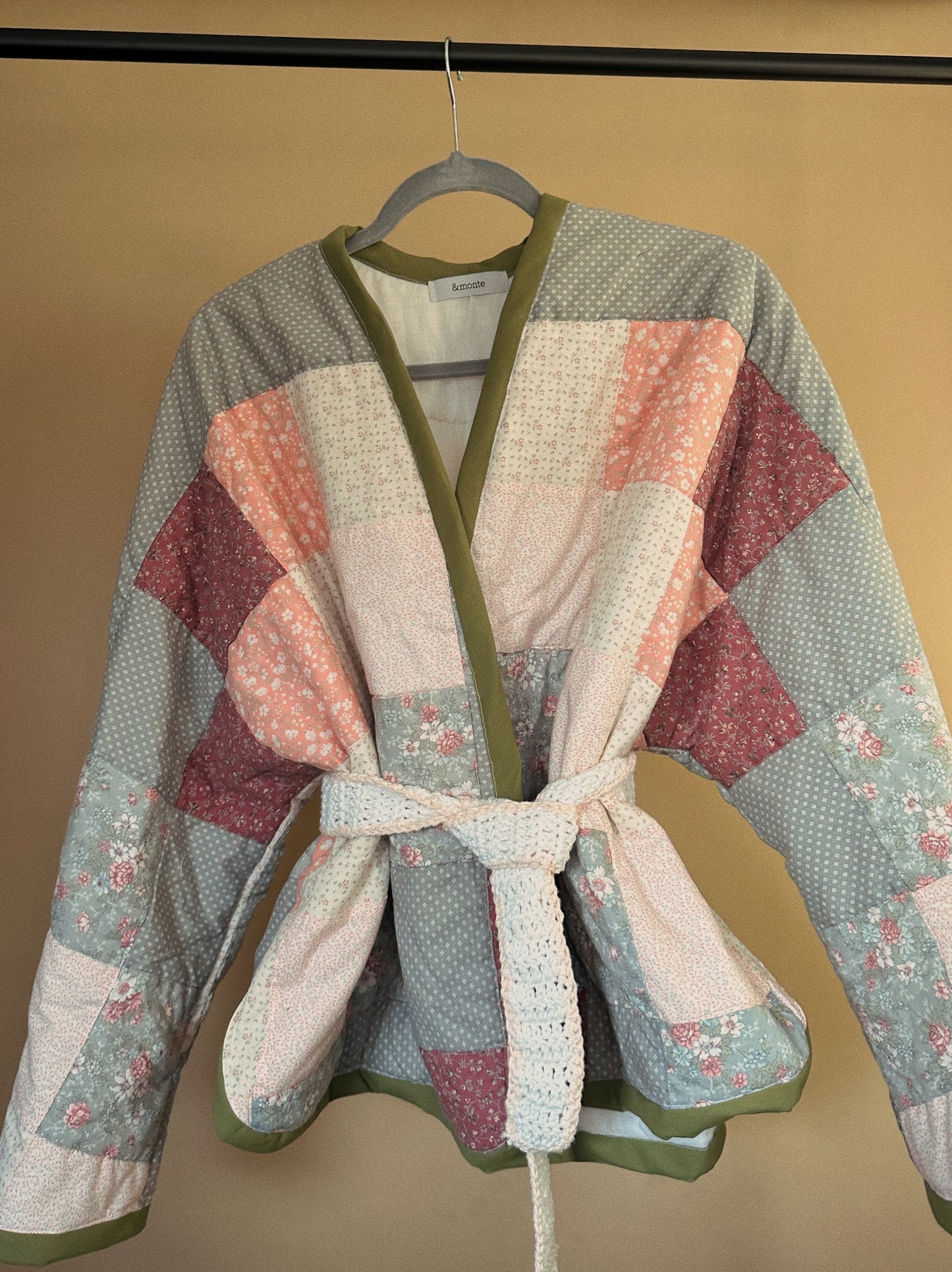 The Dolly Coat, Pink and Green Multi